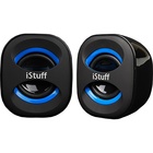iStuff Computer Speakers USB Powered with 3.5mm Aux - Black