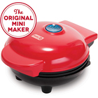 Image of product - Mini Waffle Maker in Red with Recipe Book