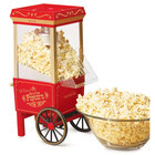 Nostalgia 12 Cups Hot Air Popcorn Machine with Measuring Cap - Red