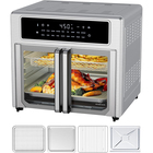 Kitchen Elite 26QT French Door Air Fryer Oven with Stainless Steel Finish and Multi Function Cooking
