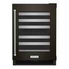 KitchenAid 24" 46-Bottle Black Stainless Undercounter Wine Cooler