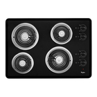 Whirlpool 30'' 4-Burner Electric Cooktop in Black