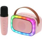 IQ Sound Mini Karaoke Bluetooth® Speaker with Wireless Mic - Pink