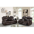 Global Furniture Blanche Power Reclining Sofa and Loveseat - Walnut