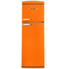 UNIQU Classic Retro 11 Cu. Ft. Top Freezer Refrigerator — Creamsicle Orange