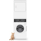 Speed Queen 3.5 Cu. Ft. Washer with 7.0 Cu. Ft. Electric Dryer Laundry Tower - White
