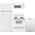 GE White Complete Kitchen Package
