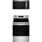 Whirlpool 5.3 CuFt 5-Element Electric Range with 1.9 CuFt Over the Range Microwave in Stainless Steel
