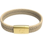 Mi Tesoro Men's Double Bracelet - Beige & Gold