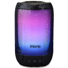 iHome PlayGlow Rechargeable Color Changing Waterproof Bluetooth Speaker with Mega Battery