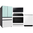 Samsung 4 Piece White Glass Kitchen Package 