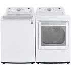 LG 4.3 CuFt Top Load TurboDrum™ Washer with 7.3 CuFt Smart Electric Dryer in White 