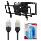 Vidao Full Motion 42"-90" Wall Mount, 6' High Speed HDMI Cable with Ethernet with Screen Cleaning Kit