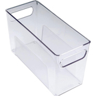 Copco 10.5'' x 4.5'' x 6'' Narrow Clear Bin for Kitchen, Refrigerator, Pantry or Laundry