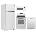 GE 4 Piece White Kitchen Package