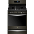 Whirlpool 5.8 Cu. Ft 5-Burner Gas Range with Frozen Bake™ Technology - Black Stainless Steel