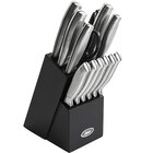 Oster 14 Pc Stainless Steel Cutlery Set with Rubberwood Block