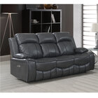 Global Furniture Blanche Reclining Sofa with Power Headrest - Gray