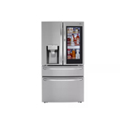 LG 23.0 Cu-Ft InstaView Counter-Depth 4-Door French Door Refrigerator - Stainless Steel