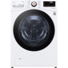 LG 4.5 CuFt Smart Steam Sanitize Front Load Closet-Depth White Washer with TurboWash™360°