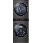 LG 4.5 Cu. Ft. Washer and 7.4 Cu. Ft. Gas Dryer Front Load WashTower™ - Black Steel