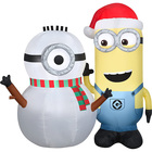 Image of product - Christmas Airblown Inflatable Kevin Building Snowman Scene