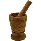 IMUSA Large Wood Mortar and Pestle - Tan
