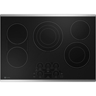GE Profile 30" 5-Element Electric Cooktop in Stainless Steel with Guided Cooking