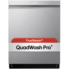 LG 44 dBA Smart Steam Top Control Dishwasher in Stainless Steel with QuadWash® Pro
