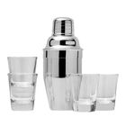 Image of product - 5-Piece Cocktail Shaker and Shot Glass Set in Stainless Steel