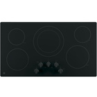 GE 36" 5-Element Radiant Electric Cooktop in Black with Built-In Knob Control