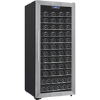 Premium Levella 8.5 CuFt 94 Bottle Single Zone Wine Cooler in Stainless Steel with Tempered Glass Door