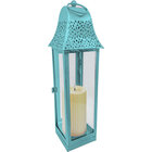 Odyssey 16" Metal Lantern - Aqua
