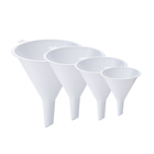Chef Craft 4-Piece Plastic Funnel Set - White