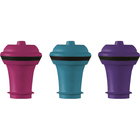 Vacu Vin Vacuum Wine Stopper Pink/Blue/Purple (3-Piece), Box