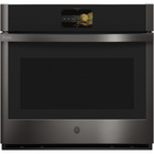 GE 30" Smart Self-Cleaning True Convection Single Wall Oven in Black Stainless