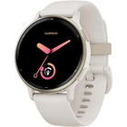 Garmin vívoactive® 5 Cream Gold Aluminum Bezel with Ivory Case and Silicone Band