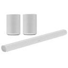 Sonos 5.0.2 Channel ARC Wi-Fi Smart Soundbar and Two Era 100 Wireless Speaker Package -White