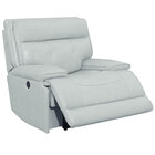 Global Furniture Capri Italian Leather Power Recliner - Aqua