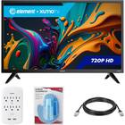 Element Electronics 24" LED 720p HD 300 Series XUMO TV with 6 Outlet Surge Protector with USB Charging Ports, 12-ft High Speed HDMI Cable with Ethernet, & Screen Cleaning Kit