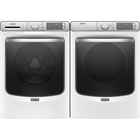Maytag 5.0 CuFt Smart Steam Sanitize Front Load Washer with 7.3 CuFt Smart Vented Electric Dryer in White