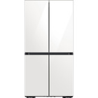 Samsung 23.0 CuFt Smart Bespoke Panel Ready Counter Depth 4-Door Flex™ Refrigerator in White Glass with Beverage Center