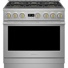 Monogram 6.2 Cu. Ft 36" Wide 6-Burner Smart Slide-In Gas Range - Stainless Steel