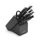 Image of product - 15-Piece Triple Riveted Cutlery Set with Graphite-Finish Wood Block