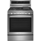 KitchenAid 5.8 CuFt 5-Burner Freestanding Gas Range in Stainless Steel