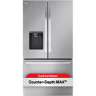 LG 26.0 CuFt Smart Counter-Depth French Door Refrigerator in Stainless Steel with Dual Ice Makers
