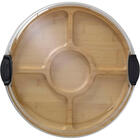 Farberware 14" Round Make and Take Bamboo Serving Tray