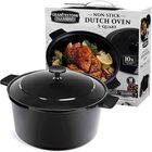 Image of product - 5-Quart Non-Stick Enameled Lightweight Aluminum Black Induction Capable Dutch Oven