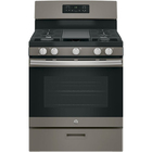GE 5.0 Cu. Ft 30" Wide Freestanding Gas Range - Fingerprint Resistant Slate