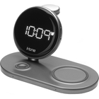 iHome PowerValet Quad+ 4-in-1 Fast Wireless Fast Charging, Apple Watch Charging and USB Charging Clock